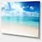 Designart - Sand of Beach in Blue Caribbean Sea - Modern Seascape Canvas Artwork